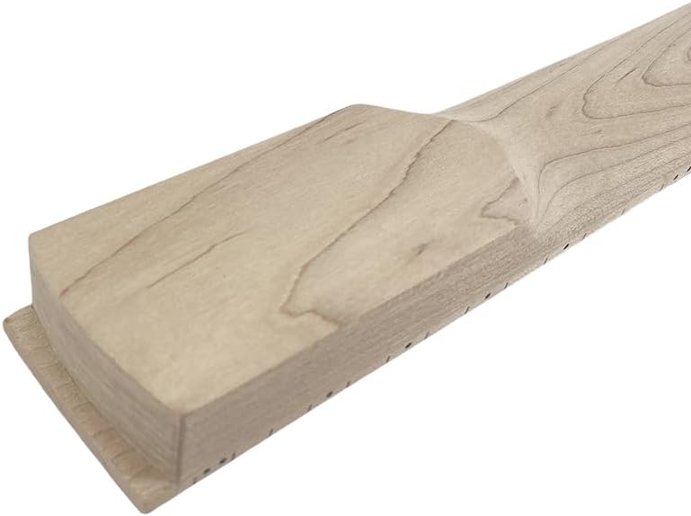 ModouString Maple Guitar Neck 24 fret 25.5 inch Shark fin Inlay Locking Nut DIY - Image 3